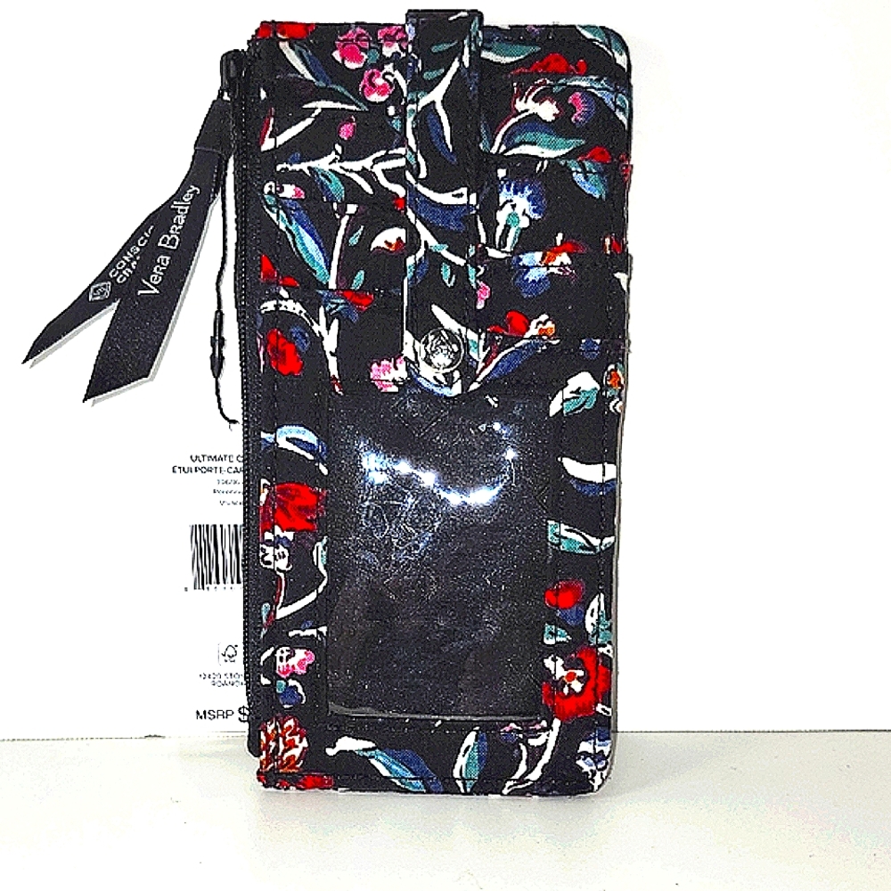 Vera Bradley Black Floral Wallet☆